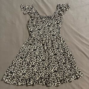 Royal Bones by Daang Skull hot Topic Mini Dress Sz Med Black White Ruffle Lined